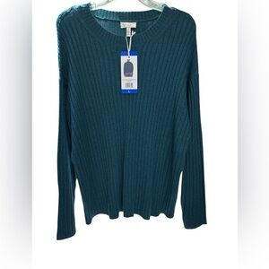 Jessica Simpson Teal Ribbed Knit Sweater